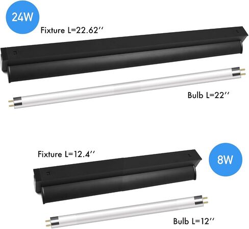 T8 UVB Reptile Lamp, 2-Pack 15W 10.0 UVB Light Bulbs, German Raw Material Fluorescent Lamp, Liner UVB Tube for Desert-Dwelling Reptiles, Bearded Dragon UVB Light 18 inches in Kuwait