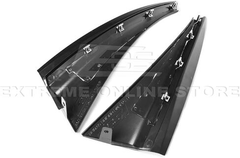 Replacement for 2014-2019 Chevrolet Corvette C7 All Models | GM Factory XL Extended Style Rear Side Splash Guards Mud Flap Pair (ABS Plastic - Plastic Black) in Saudi Arabia