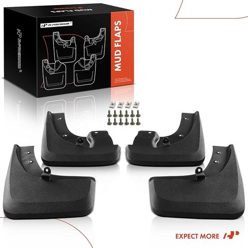 A-Premium Set of 4PCS Mud Flaps Splash Guards Mudguards Mudflaps with Hardware Kits Accessory Compatible with Nissan Frontier (PRO-4X, PRO-X) 2022-2024, (with Fender Flar), Front & Rear in Saudi Arabia