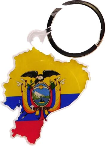 Westmon Works Ecuador Keychain Acrylic Country Flag Map with Metal Key Ring in Saudi Arabia