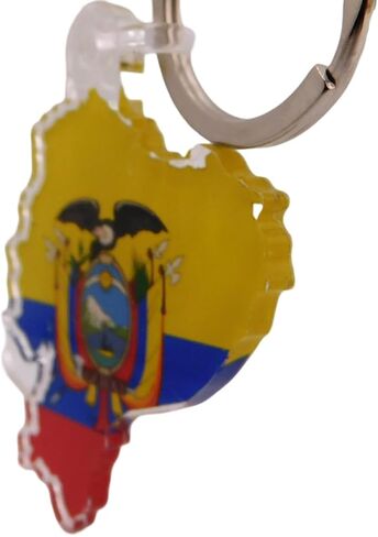 Westmon Works Ecuador Keychain Acrylic Country Flag Map with Metal Key Ring in Saudi Arabia