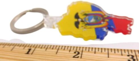 Westmon Works Ecuador Keychain Acrylic Country Flag Map with Metal Key Ring in Saudi Arabia