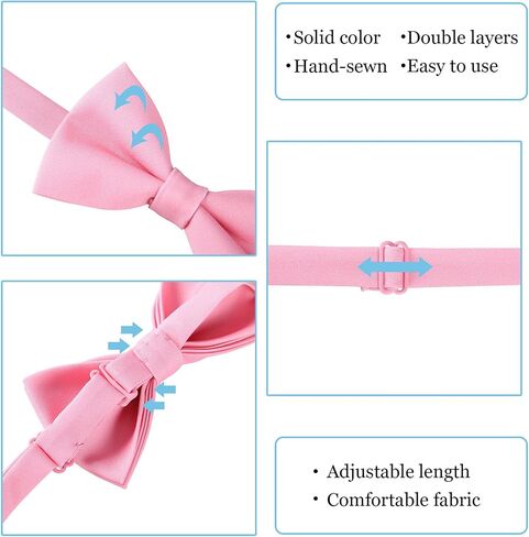 Classic Formal Mens Bow Ties - Adjustable Pre-tied Bowtie for Wedding Party in Saudi Arabia