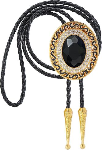 GelConnie Turquoise Bolo Tie for Men Handmade Vintage Womens Bolo Tie Necklace with Stone Western Bolero Ties Cowboy Necktie in Kuwait