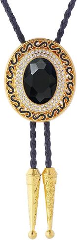 GelConnie Turquoise Bolo Tie for Men Handmade Vintage Womens Bolo Tie Necklace with Stone Western Bolero Ties Cowboy Necktie in Kuwait
