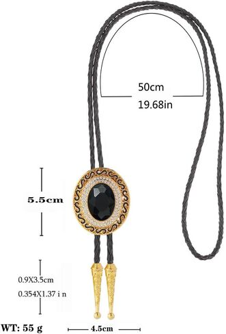 GelConnie Turquoise Bolo Tie for Men Handmade Vintage Womens Bolo Tie Necklace with Stone Western Bolero Ties Cowboy Necktie in Kuwait