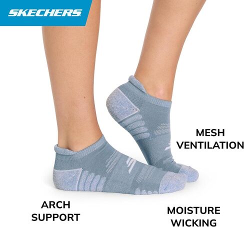 Skechers womens 3-pack Performance Pickleball Low Cut Socks, Odor Control & Mesh Ventilation in Saudi Arabia