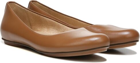 Naturalizer Womens Maxwell Round Toe Comfortable Classic Slip On Ballet Flats ,Café Brown Leather,5 Medium in Saudi Arabia