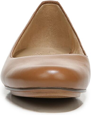 Naturalizer Womens Maxwell Round Toe Comfortable Classic Slip On Ballet Flats ,Café Brown Leather,5 Medium in Saudi Arabia