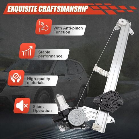 Power Window Regulator with Motor Compatible with 2014-2018 Subaru Forester Front Left Driver Side Replace#61041SG010, 61041SG011, 61041SG012 (Driver Side) in Saudi Arabia