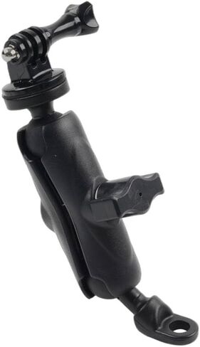 Bacar دراجة نارية مرآة 360 درجة حامل كاميرا جبل قوس ل gopro 1/4 بوصة المسمار سبائك الألومنيوم الأسود in Saudi Arabia