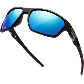 SUNGAIT Polarized Wrap Around Sports Sunglasses Men Classic Square Style for Driving Running Fishing in Kuwait