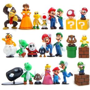 6 PCS/Set Mario Figures Toy.Mario & Luigi التماثيل - أشكال Action Yoshi & Mario Bros （2 بوصة） in Kuwait