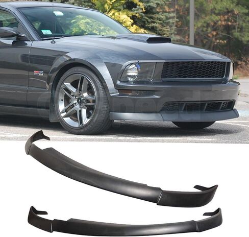 [GT-Speed] متوافق/بديل للشفة الأمامية ذات المصد الأمامي CV Type-2 Style PU Front Lip، 2005 2006 2007 2008 2009 Ford Mustang GT Bumper فقط (غير متوافق مع المصد الأساسي) in Saudi Arabia