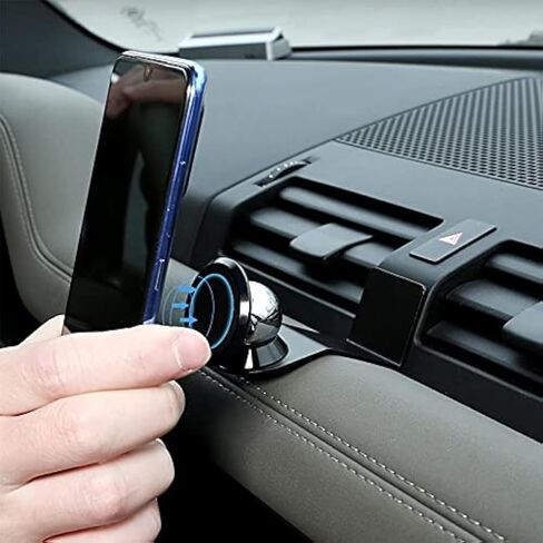 Alumium Alloy Car Interior Center Console Dashboard Main Co-Pilot Air Vent Mobile Phone Holder for Land Rover Defender 110 2020 2021 2022 Car Accessories, BLACK in Saudi Arabia