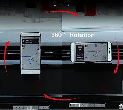 Alumium Alloy Car Interior Center Console Dashboard Main Co-Pilot Air Vent Mobile Phone Holder for Land Rover Defender 110 2020 2021 2022 Car Accessories, BLACK in Saudi Arabia