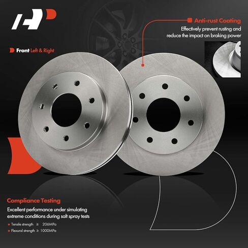 A-Premium 12.99 inch (330mm) Front Vented Disc Brake Rotors Compatible with Select Ford and Lincoln Models - F-150 F150 2004-2008, Mark LT 2006-2008, Fit for 4WD only, 2-PC Set in Saudi Arabia