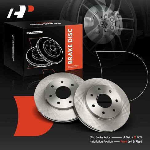 A-Premium 12.99 inch (330mm) Front Vented Disc Brake Rotors Compatible with Select Ford and Lincoln Models - F-150 F150 2004-2008, Mark LT 2006-2008, Fit for 4WD only, 2-PC Set in Saudi Arabia