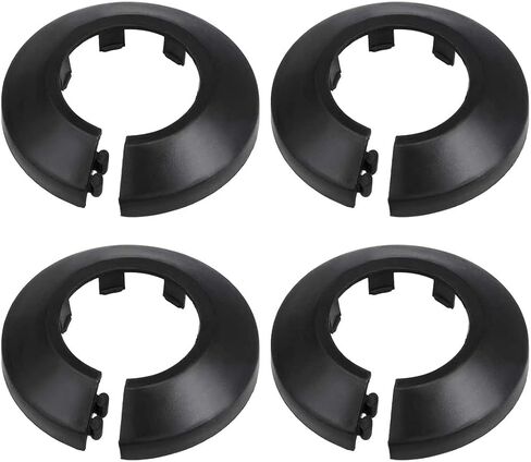 Wall Split Flange Toilet Pipe Flange Cover 28mm/1.1inch,Plumbing Cover Self Adhesive Wall mounted Kitchen Split Flange Escutcheon Plates ABS Square Water Pipe Decorative Cover White 2Pcs in Kuwait