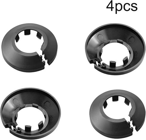 Wall Split Flange Toilet Pipe Flange Cover 28mm/1.1inch,Plumbing Cover Self Adhesive Wall mounted Kitchen Split Flange Escutcheon Plates ABS Square Water Pipe Decorative Cover White 2Pcs in Kuwait