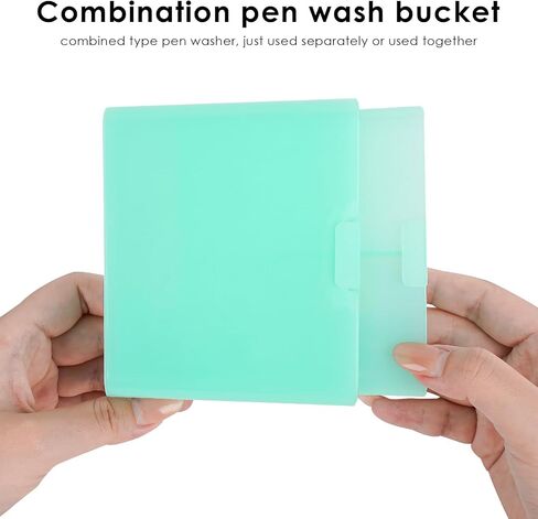 Brush Washing Bucket, Plastic Triple Detachable Pen Cleaner, Watercolor Art Paint Storage, Multifunction Paint Brush Washing Bucket with Handle for Watercolor Outdoor Indoor Painting in Kuwait