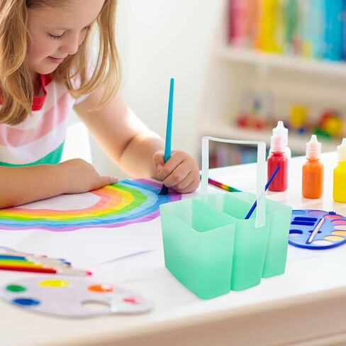 Brush Washing Bucket, Plastic Triple Detachable Pen Cleaner, Watercolor Art Paint Storage, Multifunction Paint Brush Washing Bucket with Handle for Watercolor Outdoor Indoor Painting in Kuwait