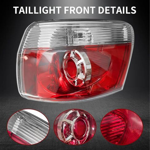 LED Tail light Compatible with 2007 2008 2009 2010 2011 2012 GMC Acadia Rear Light Brake Lamp w/Bulbs Replacement 20912757, GM2800216 (Driver Left Side) in Saudi Arabia