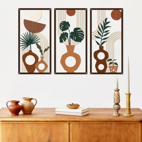 ShxTrade black wall art metal rose branch metal wall decoration 2 pieces, metal wall art, hanging tag above door, living room, office, indoor and outdoor decoration in Saudi Arabia