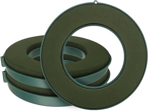 LOYORTY 3PCS 10Inch Flower Foam Ring, Green Floral Foam Blocks, Floral Foam for Flower Arrangements, Wet Flower Foam Ring for Flower Arrangements for Wedding, Birthdays, Home in Kuwait