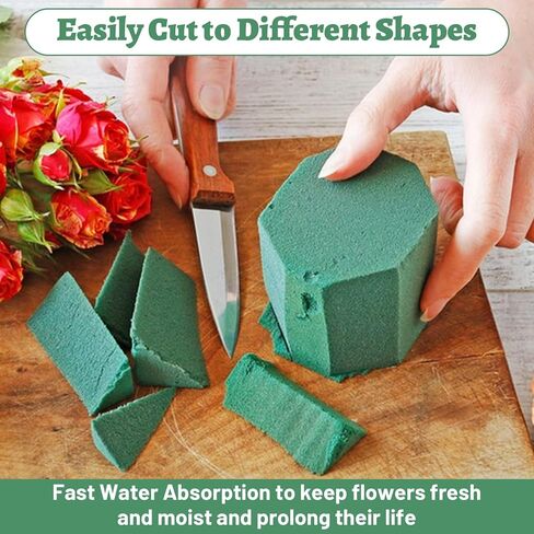 LOYORTY 3PCS 10Inch Flower Foam Ring, Green Floral Foam Blocks, Floral Foam for Flower Arrangements, Wet Flower Foam Ring for Flower Arrangements for Wedding, Birthdays, Home in Kuwait
