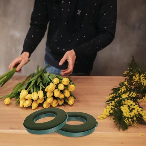 LOYORTY 3PCS 10Inch Flower Foam Ring, Green Floral Foam Blocks, Floral Foam for Flower Arrangements, Wet Flower Foam Ring for Flower Arrangements for Wedding, Birthdays, Home in Kuwait