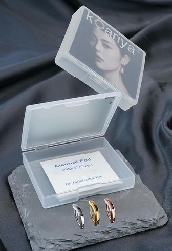14G belly button ring Clicker belly ring - Surgical Steel, Mirror Travel Case & Waterproof Pouch Options in Saudi Arabia