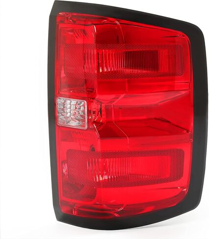 KUAFU Tail Light Assembly Compatible with 2014-2018 Chevy Chevrolet Silverado 1500 2500HD 3500HD GMC Sierra 3500HD Dually Model Brake Lamp Passenger Right Side w/o Bulb Red Lens Chrome Housing Plastic in Saudi Arabia