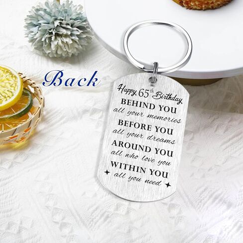 Yobent 65th Birthday Gifts for Men 1960, Happy 65th Birthday Keychain, 65 Year Old Birthday Gifts for Women, The Legend was Born in 1960 in Saudi Arabia