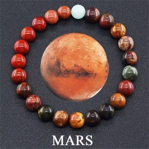 Solar System Planet Bracelet Handmade 8mm Natural Stone Beaded Bracelet Universe Galaxy Eight Planets Guardian Jewelry for Women Men in Saudi Arabia
