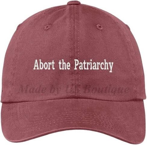 Abort The Patriarchy Hat, Feminist, Abortion Rights, My Body My Choice, Womens Reproductive Rights, Girl Power, Pro Choice Embroidered Cap Maroon in Saudi Arabia