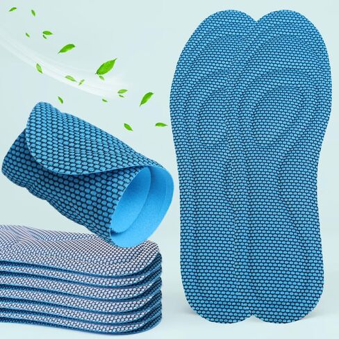3Pairs Cuttable Sports Insole Thickened Soft Elastic Shoe Pads Women and Men Memory Sponge Insoles (Gray,45-46) in Saudi Arabia