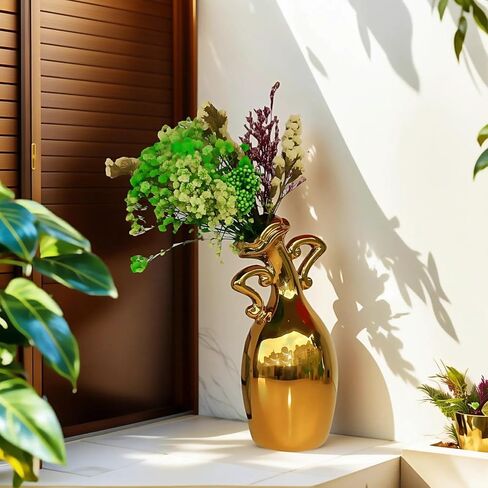 Vase with Attitude, Black Speckled Ceramic Flower Vase, 7inch Modern Decorative Vase Centerpiece for Living Room, Kitchen, Office Wedding Or Gifts in Saudi Arabia