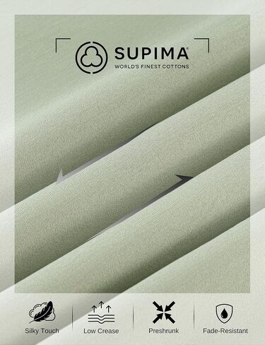 تي شيرت رجالي من قطن Supima® Mercerised - قطن مزروع في الولايات المتحدة الأمريكية، لمسة نهائية فاخرة، رقبة دائرية، كم قصير، مقاس منظم in Kuwait
