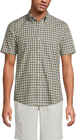 Lands' End Men's Short Sleeve Essential Lightweight Poplin in Saudi Arabia