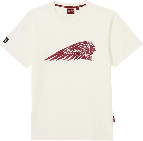 Indian Motorcycle Men's Headdress Printed T-Shirt, White - 2865715 in Saudi Arabia