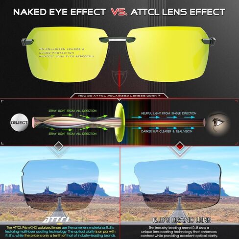 ATTCL Men's Polarized Sunglasses, UV400 Protection, Square Metal Shades for Street, Beach, Vacation in Saudi Arabia