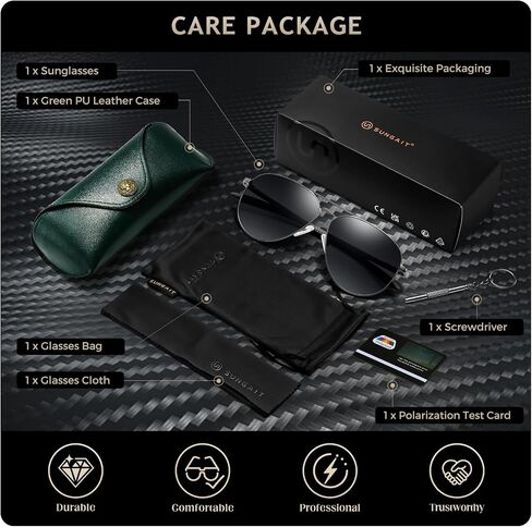 SUNGAIT Carbon Fiber Sunglasses for Men Polarized Aviator Ultralight Sun Glasses UV400 Protection in Saudi Arabia
