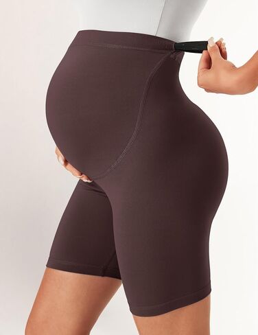 Women's Maternity Biker Shorts Over The Belly 5" Pregnancy Active Shorts Workout Yoga Athletic in Saudi Arabia
