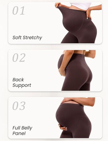 Women's Maternity Biker Shorts Over The Belly 5" Pregnancy Active Shorts Workout Yoga Athletic in Saudi Arabia