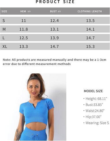 Short Sleeve Crop Top for Women Round Neck Zip Up Slim Fit Fitted Cropped Shirt for Casual and Workout in Saudi Arabia