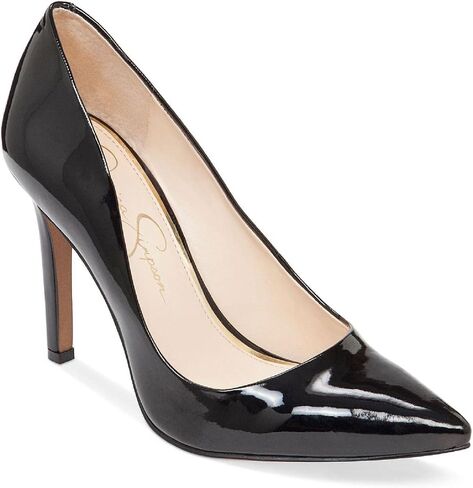 Jessica Simpson Women's Cassani Pointed Toe Pump, Black Patent, 6.5 in Saudi Arabia
