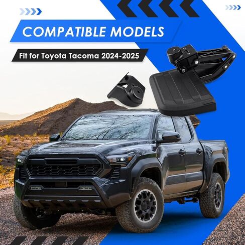خطوة الباب الخلفي للسرير الخلفي متوافقة مع Toyota Tacoma Tacoma 2024 2025 شاحنة قابلة للطي خطوة الباب الخلفي المصد القابل للسحب (PT392-35920) in Kuwait