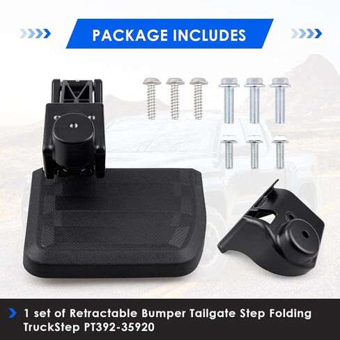 خطوة الباب الخلفي للسرير الخلفي متوافقة مع Toyota Tacoma Tacoma 2024 2025 شاحنة قابلة للطي خطوة الباب الخلفي المصد القابل للسحب (PT392-35920) in Kuwait
