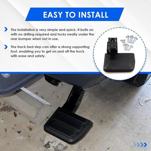 خطوة الباب الخلفي للسرير الخلفي متوافقة مع Toyota Tacoma Tacoma 2024 2025 شاحنة قابلة للطي خطوة الباب الخلفي المصد القابل للسحب (PT392-35920) in Kuwait